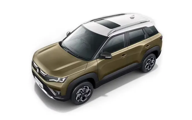 Maruti Suzuki Brezza - Brave Khaki with Arctic White Roof