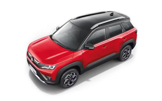 Maruti Suzuki Brezza - Sizziling Red with Bluish Black Roof